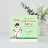Invitation Fête de Noël de Snowman (Debout devant)