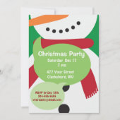 Invitation Fête de Noël de Snowman (Devant)