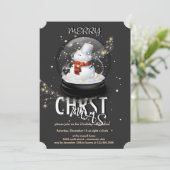 Invitation Fête de Noël de Snowman (Debout devant)