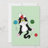 Invitation Fête de Noël de Tuxedo Black White (Dos)