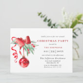 Invitation Fête de Noël de Watercolor (Debout devant)