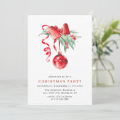 Invitation Fête de Noël de Watercolor (Debout devant)