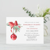 Invitation Fête de Noël de Watercolor (Debout devant)