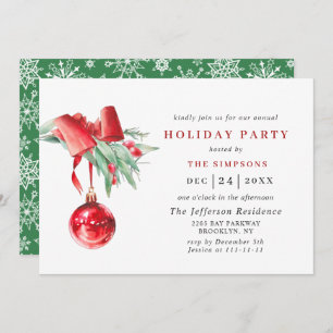 Invitation Fête de Noël de Watercolor