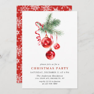 Invitation Fête de Noël de Watercolor