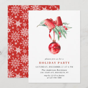 Invitation Fête de Noël de Watercolor