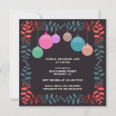 Invitation Fête de Noël d'échange d'ornements de Noël (Dos)