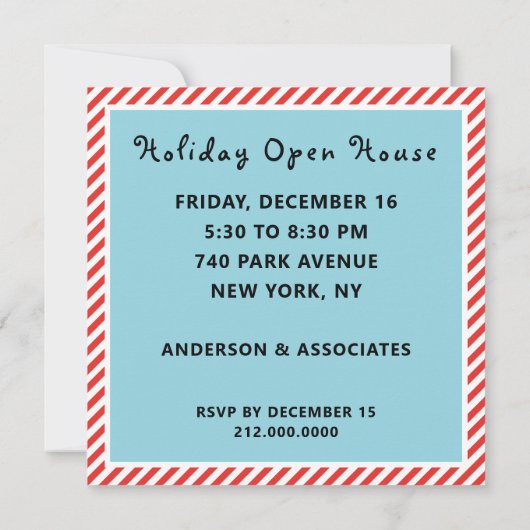 Invitation Fête de Noël décontractée (Dos)