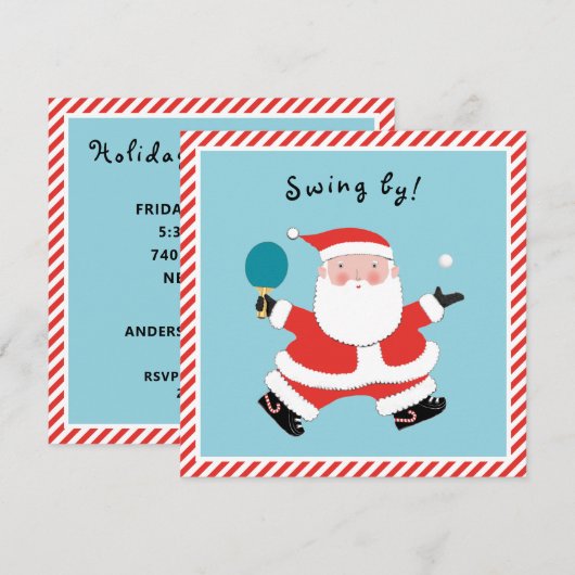 Invitation Fête de Noël décontractée (Devant / Derrière)