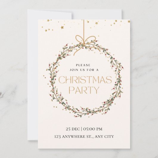 Invitation Fête de Noël Delicy & Whimsical (Devant)