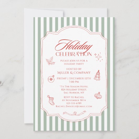 Invitation Fête de Noël d'entreprise (Devant)