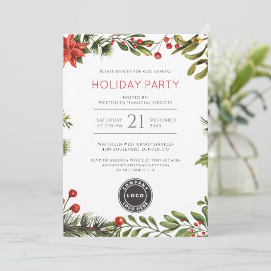 Invitation Fête de Noël d'entreprise (Debout devant)