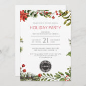 Invitation Fête de Noël d'entreprise (Devant / Derrière)