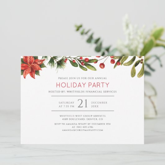 Invitation Fête de Noël d'entreprise (Debout devant)