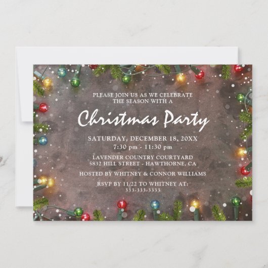 Invitation Fête de Noël d'entreprise (Devant)