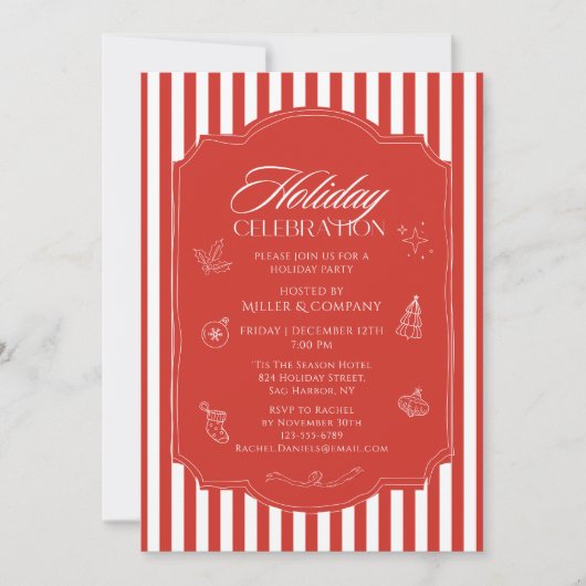 Invitation Fête de Noël d'entreprise (Devant)