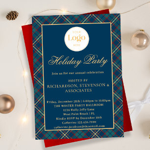 Invitation Fête de Noël d'entreprise avec logo personnalisé s