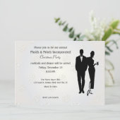 Invitation Fête de Noël d'entreprise Cravate noire (Debout devant)