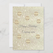 Invitation fête de Noël d'entreprise de gloire d'or/rouge (Dos)