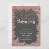 Invitation Fête de Noël d'entreprise de luxe en or rose simpl (Devant)