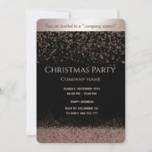 Invitation Fête de Noël d'entreprise de luxe en or rose simpl (Devant)