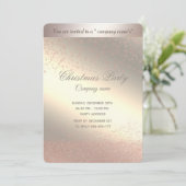 Invitation Fête de Noël d'entreprise de luxe en or rose simpl (Debout devant)