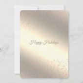 Invitation Fête de Noël d'entreprise de luxe en or rose simpl (Dos)