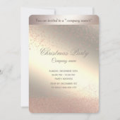 Invitation Fête de Noël d'entreprise de luxe en or rose simpl (Devant)