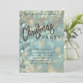 Invitation Fête de Noël d'entreprise de luxe pétillant (Debout devant)