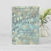 Invitation Fête de Noël d'entreprise de luxe pétillante Invit (Debout devant)