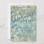 Invitation Fête de Noël d'entreprise de luxe pétillante Invit (Devant)