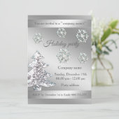 Invitation Fête de Noël d'entreprise de paillettes brillantes (Debout devant)