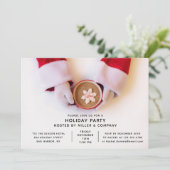 Invitation Fête de Noël d'entreprise de Père Noël (Debout devant)