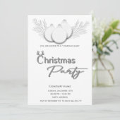 Invitation Fête de Noël d'entreprise de typographie moderne (Debout devant)