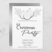 Invitation Fête de Noël d'entreprise de typographie moderne (Devant / Derrière)