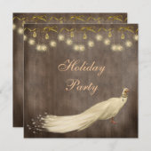 Invitation Fête de Noël d'entreprise de White Peacock (Devant / Derrière)