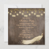 Invitation Fête de Noël d'entreprise de White Peacock (Dos)