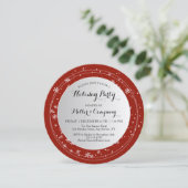 Invitation Fête de Noël d'entreprise d'hiver moderne en (Debout devant)