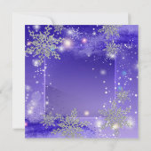 Invitation Fête de Noël d'entreprise d'hiver pourpre (Dos)
