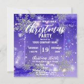 Invitation Fête de Noël d'entreprise d'hiver pourpre (Devant)