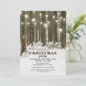 Invitation Fête de Noël d'entreprise d'hiver rustique (Debout devant)