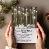 Invitation Fête de Noël d'entreprise d'hiver rustique