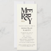 Invitation Fête de Noël d'entreprise en noir et or (Devant)