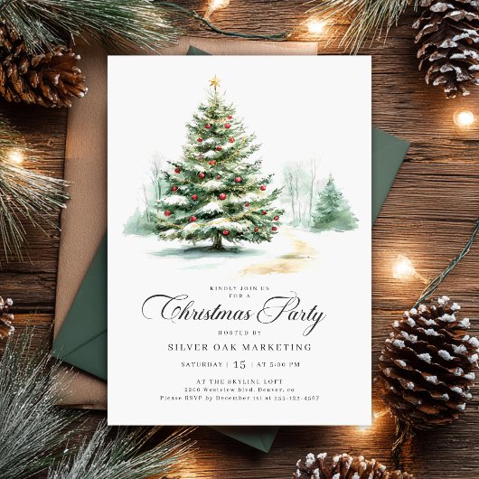 Invitation Fête de Noël d'entreprise festive