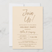 Invitation Fête de Noël d'entreprise moderne chic (Devant)