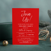 Invitation Fête de Noël d'entreprise moderne chic