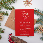 Invitation Fête de Noël d'entreprise moderne chic
