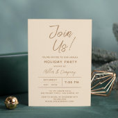 Invitation Fête de Noël d'entreprise moderne chic