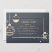 Invitation Fête de Noël d'entreprise moderne chic (Devant)