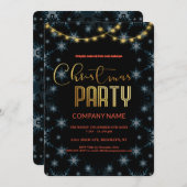 Invitation Fête de Noël d'entreprise moderne chic (Devant / Derrière)